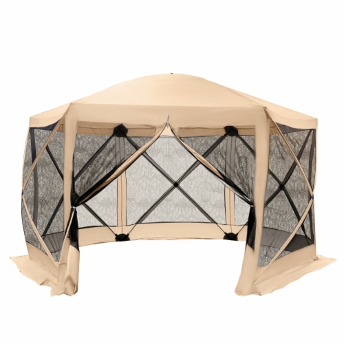 Large Outdoor Pop-up Canopy Shade w/ Easy Setup/Takedown Spacious Design  Beige, 1 Unit - Dillons Food Stores