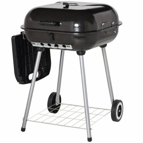 Outsunny 48 Steel Portable Backyard Charcoal Bbq Grill And Offset