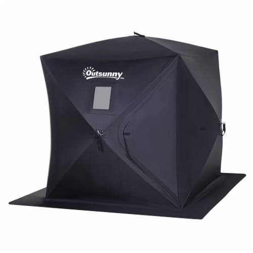  Outsunny 4 Person Ice Fishing Shelter, Pop-up Ice