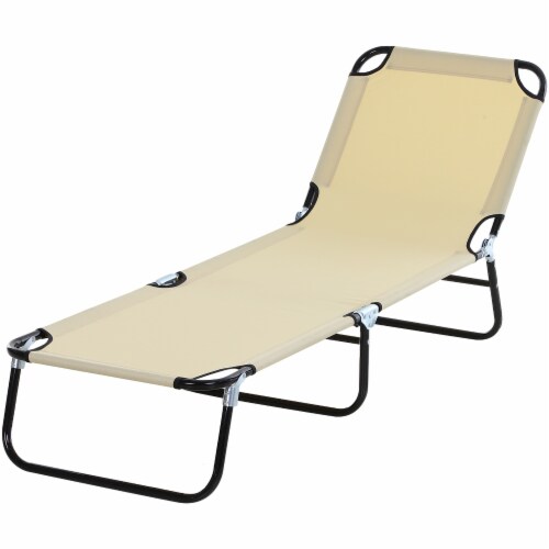 5 Position Poolside Lawn Reclining Beach Chair Chaise Lounge