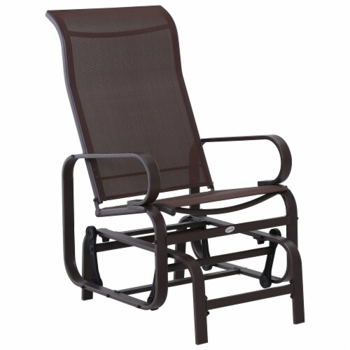Outdoor Patio Gliding Chair Swing Rocker Sling Fabric Porch Deck