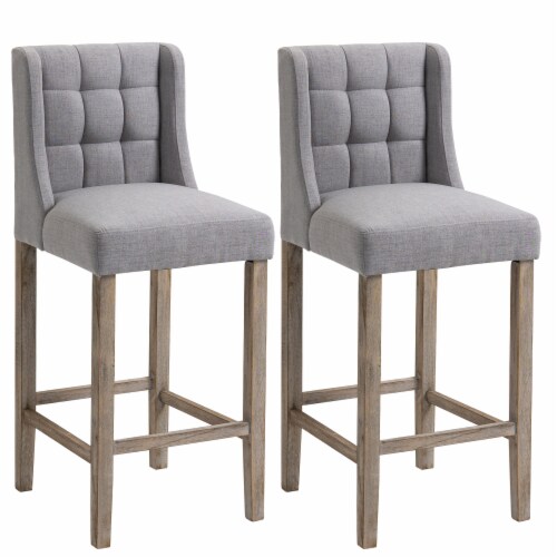 Counter Bar Stools Tufted Upholstered Counter Chairs Set of 2 for