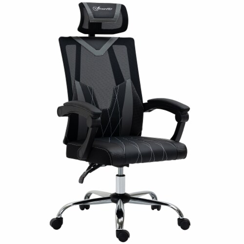 Costway Office Chair Adjustable Mesh Computer Chair with Sliding Seat & Lumbar Support, Black