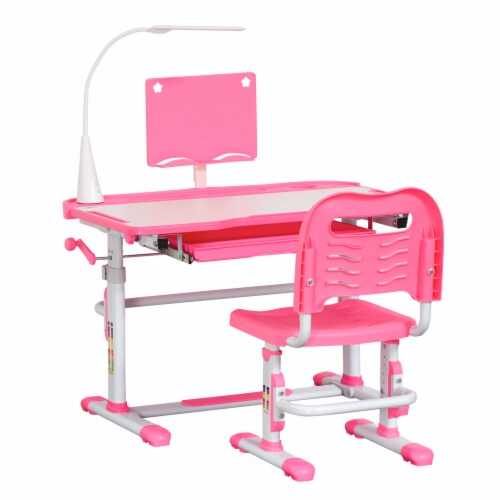 Height Adjustable Kids Study Desk and Chair Set