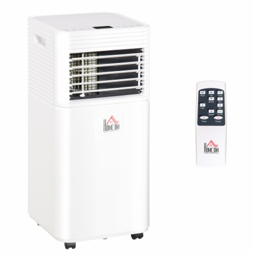 Mobile Air Conditioner with 4 Modes, 2 Speeds, LED Display and 24 Timer, White Perspective: front