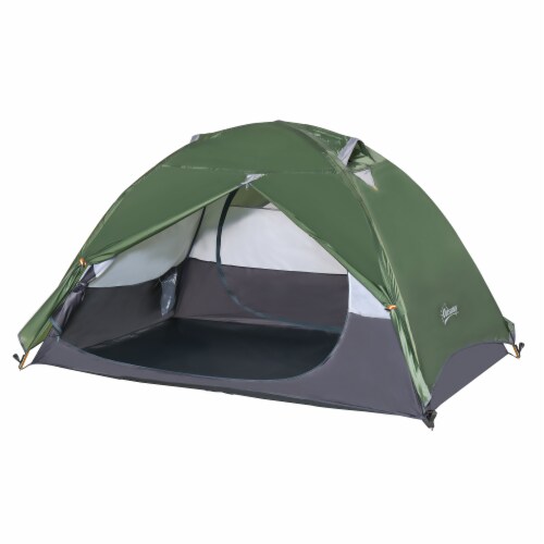 Water-Fighting Outdoor 1-2 Person Tent w/ 4 Mesh Windows & Easy Carry ...