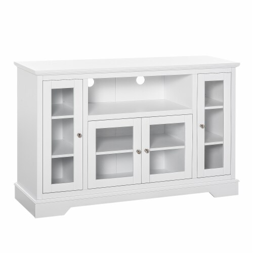 Kitchen Storage Buffet w/Large Countertop, Adjustable Shelves, & 4 Door Cabinets Perspective: front