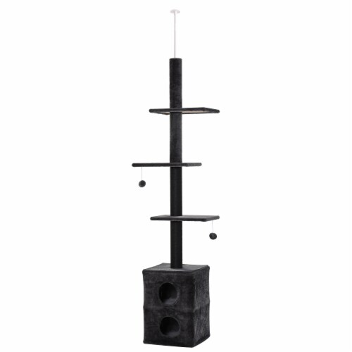 Cat Scratcher Ceiling High Multi-level w/ Jute 86.5   H - 96.5  H Perspective: front