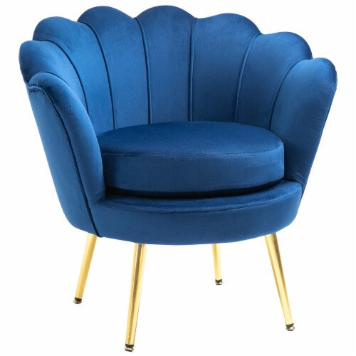 Luxury Dining Room Armchair w/Thick Padded Cushion, High Armrests, and Gold Legs Perspective: front
