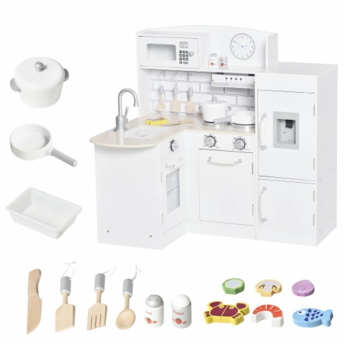Wooden kitchen sales and fridge set