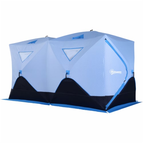 8 Person Ice Fishing Shelter, Waterproof Oxford Fabric Portable Pop-up Ice  Tent, 1 Unit - QFC