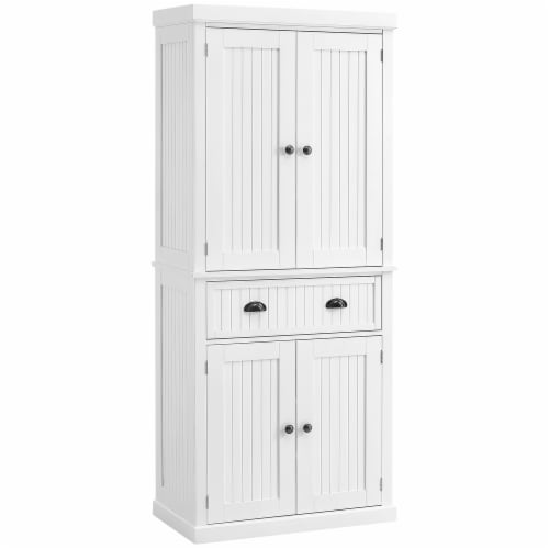 HOMCOM 72” Tall Colonial Style Free Standing Kitchen Pantry Storage ...