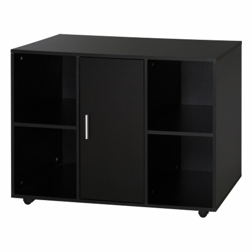 Wheeled Office/Home Printer Stand & Cabinet w/ 2 Variable Shelves Black, 1  Unit - Kroger