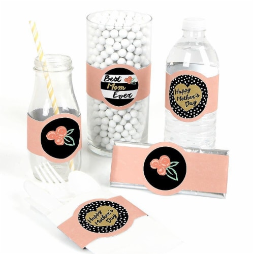 Big Dot of Happiness Best Mom Ever - Mother's Day Party DIY Wrapper Favors & Decor - 15 Ct Perspective: front