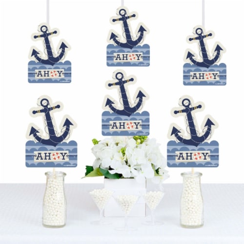 Big Dot of Happiness Ahoy Nautical - Decor DIY Baby Shower or