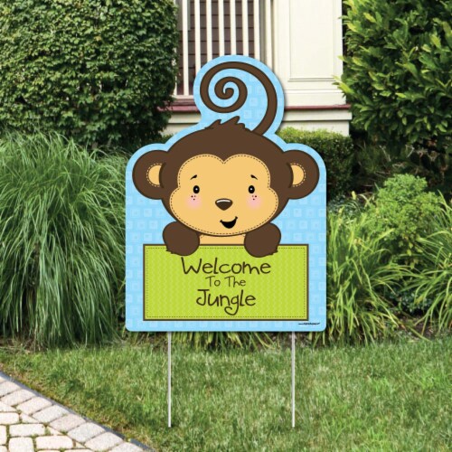 Big Dot of Happiness Blue Monkey Boy - Decor Birthday Party or Baby Shower  Welcome Yard Sign, 1 Count - Kroger