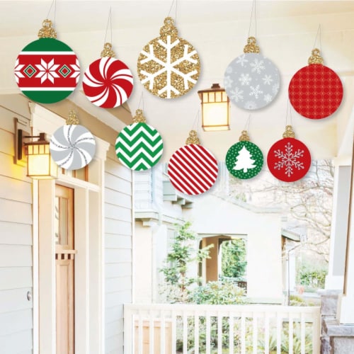 Big Dot of Happiness Hanging Ornaments Outdoor Christmas Hanging Porch Tree  Yard Decor 10 Pc, 10 Count - Kroger