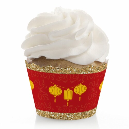 Big Dot of Happiness Chinese New Year Lunar New Year Party Decor Party Cupcake Wrappers 12 Ct Perspective: front
