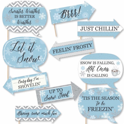 Big Dot of Happiness Funny Winter Wonderland Snowflake Holiday