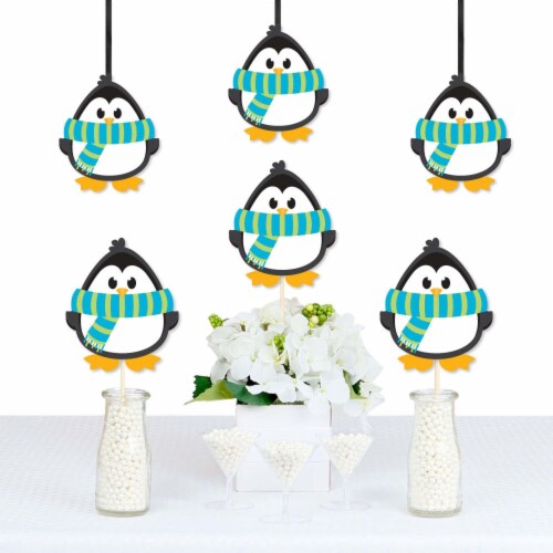 Big Dot of Happiness Holly Jolly Penguin - Decor Holiday & Christmas Party Essentials 20 Ct Perspective: front