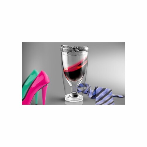 Asobu IV3G RED Chill Vino 2 Go Wine Chiller, Red Perspective: front