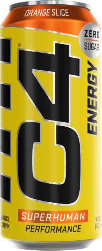 C4 Performance Energy® Carbonated Orange Slice Energy Drink Perspective: front