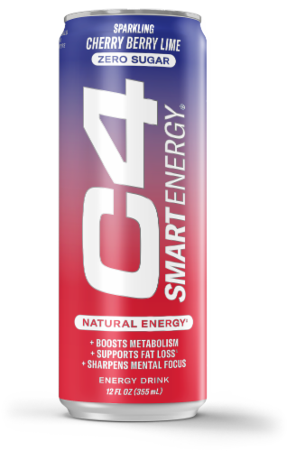 C4 Cherry Berry Lime Energy Drink Can Perspective: front
