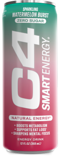 C4 Smart Energy Sparkling Watermelon Burst Energy Drink Perspective: front