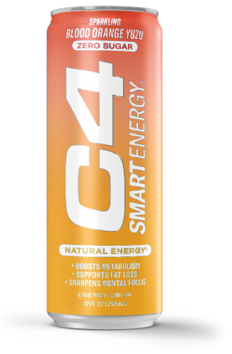 C4 Smart Energy Sparkling Blood Orange Yuzu Energy Drink Perspective: front