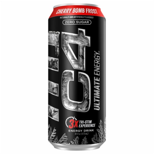 C4 Ultimate Energy® Cherry Bomb Frost Zero Sugar Can Perspective: front
