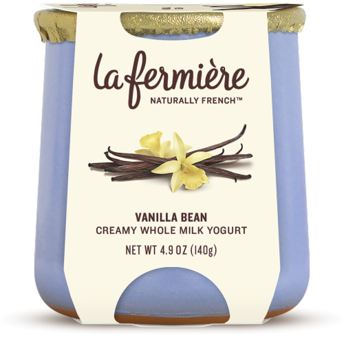 La Fermiere Naturally French™ Vanilla Bean Whole Milk Yogurt Cup Perspective: front