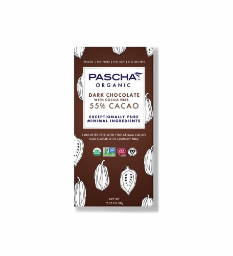 Pascha Organic Dark Chocolate Perspective: front