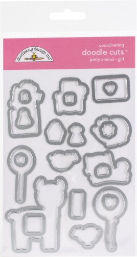 Doodlebug DC6649 Party Animal, Hey Cupcake Doodlebug Doodle Cuts Dies Perspective: front