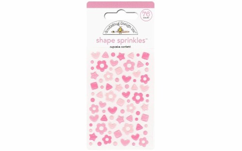 Doodlebug Sprinkles Shape Confetti Cupcake Perspective: front