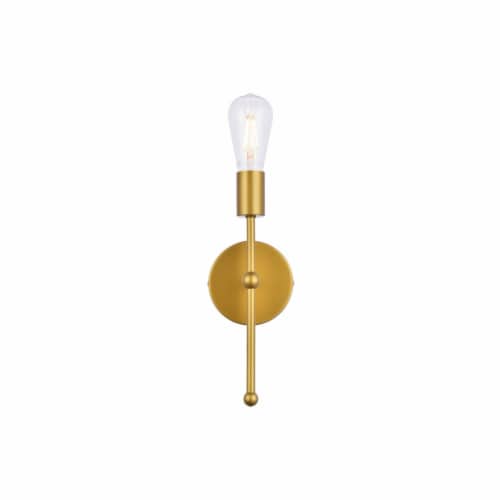 Keely 1 light brass wall sconce Perspective: front