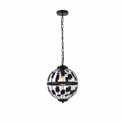 Levante 1 light pendant in black Perspective: front