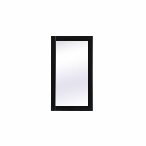 Aqua vanity mirror 18x32 inch in black Perspective: front
