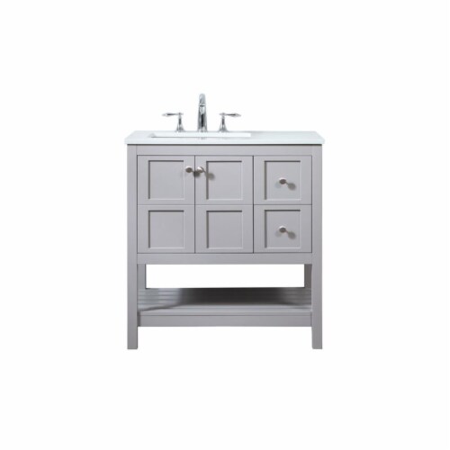 32 inch single bathroom vanity in grey, 1 Fred Meyer