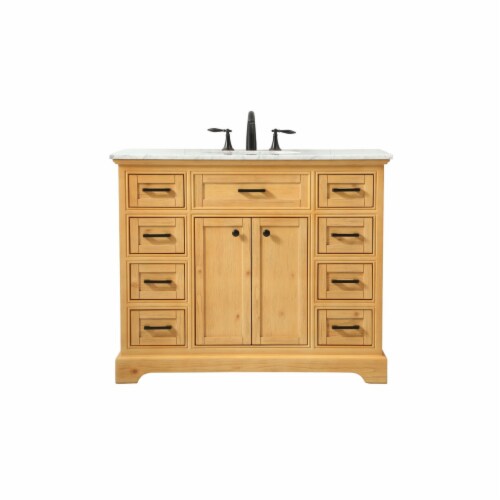 42 Inch Single Bathroom Vanity In Natural Wood 1 Kroger