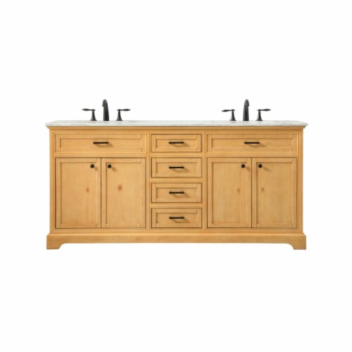 72 Inch Double Bathroom Vanity In Natural Wood 1 Food 4 Less