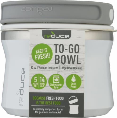 Reduce® Insulated To-Go Food Bowl - White Perspective: front
