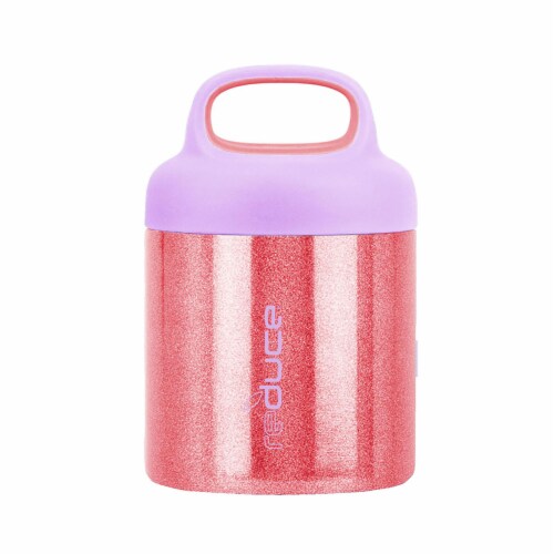 Reduce Handled Glitter Food Jar - Very Berry Perspective: front