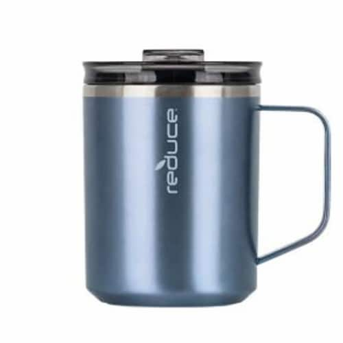 Reduce Vacuum Insulated Stainless Steel Hot1 Mug with Lid and Handle,  Black, 14 oz. 