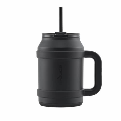 Reduce Cold Phantom Dark Gray Desktop Mug Perspective: front