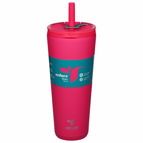 Reduce® Stainless Steel Halo Tumbler - Dragon Fruit Pink Perspective: front