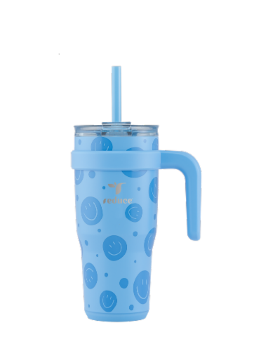 Reduce Cold1 Smile Mug - Blue Perspective: front