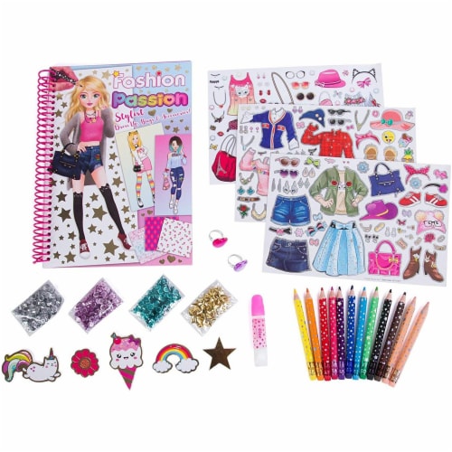 Hot Focus Fashion Stylist Kit - Fashion Design Sketchbook with 12 Erasable  Colored Pencils, 1 - Fred Meyer