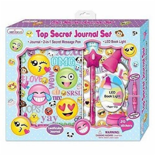 Hot Focus Emoji Top Secret Journal Set Perspective: front