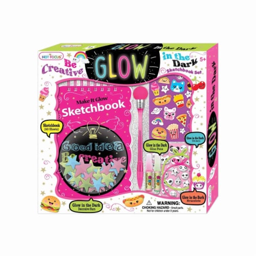 Hot Focus 262FD Glow-in-the-Dark Art Crafty Set, Green/Pink/Blue Perspective: front