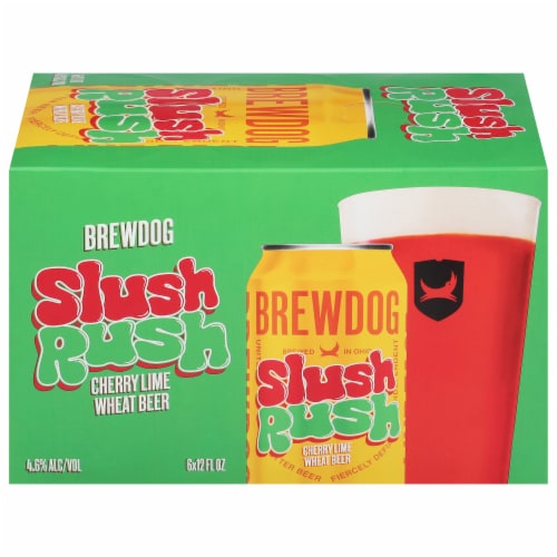 BrewDog Slush Rush Cherry Lime Wheat Beer Perspective: front